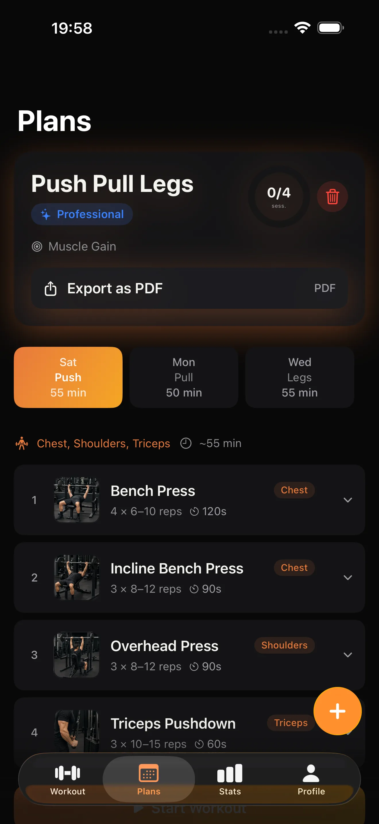 AI-generated training plan in the Repp app